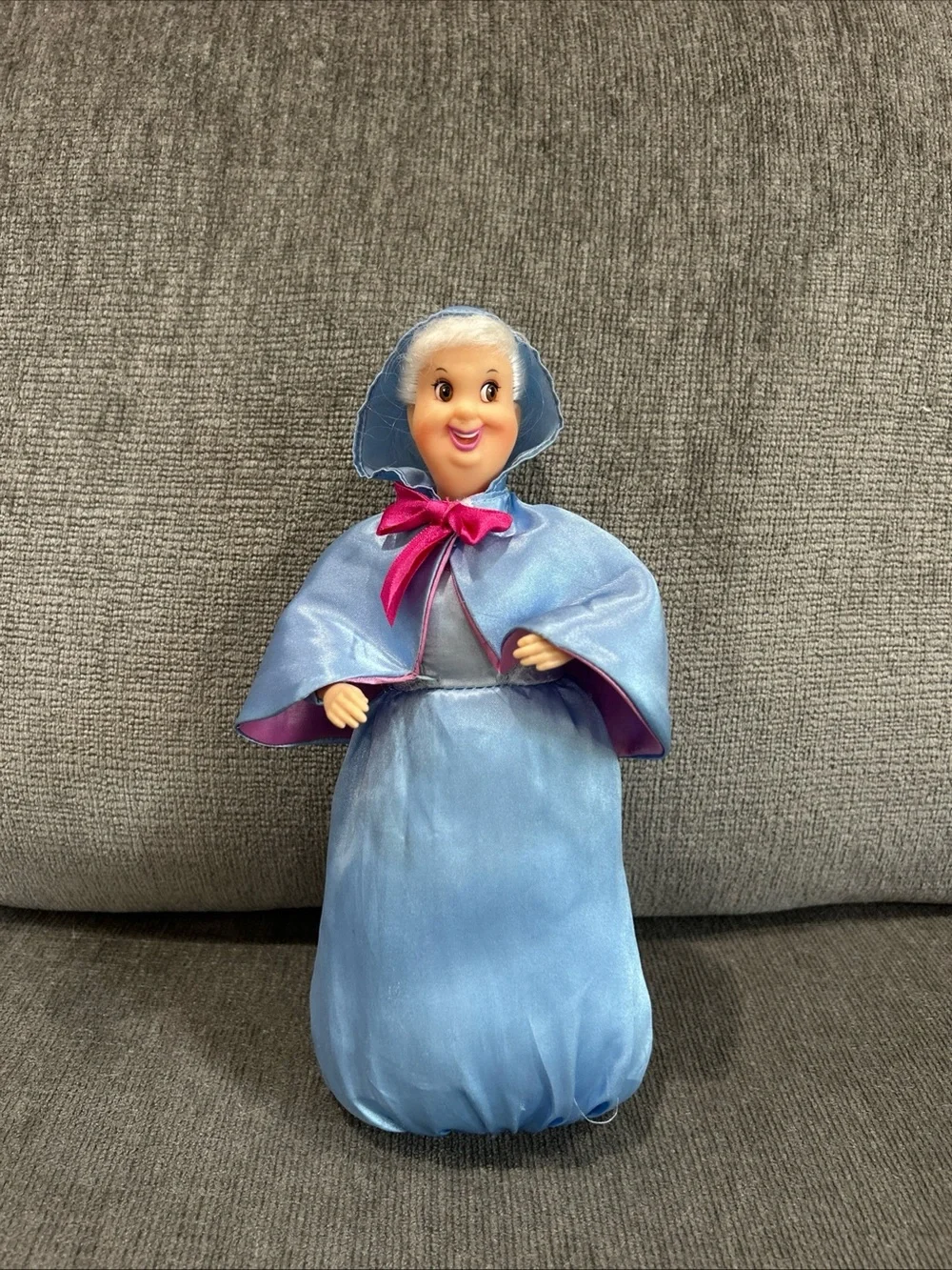 Disney Store Classic Plush Hard Faced Doll Fairy Godmother from Cinderella 10 In